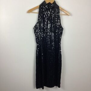 Niteline By Della Roufogali High Neck Sequin Dress
